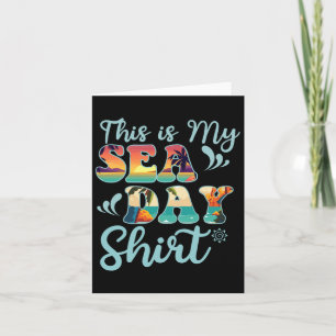 This Is My Sea Day Funny Family Summer Vacation  Card