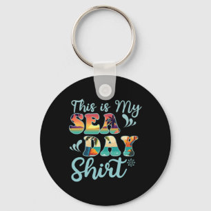 This Is My Sea Day Funny Family Summer Vacation  Key Ring