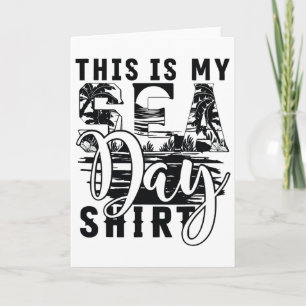 This Is My Sea Day Shirt Funny Cruise Family Match Card