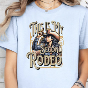 This is My Second Rodeo, Blue Cowgirl, Girl Boss T-Shirt