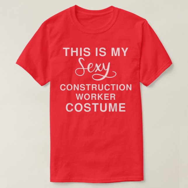 This Is My Sey Construction Worker Costume Funny H T-Shirt (Design Front)
