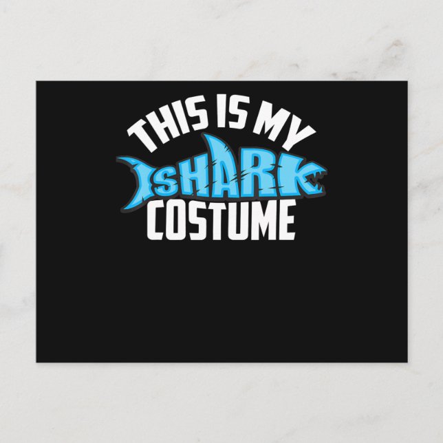 This Is My Shark Costume Sea Creature Invitation Postcard (Front)