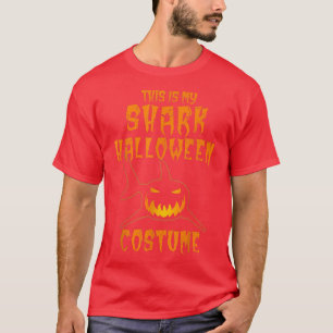 This Is My Shark Halloween CostumeShark Pumpkin  T-Shirt