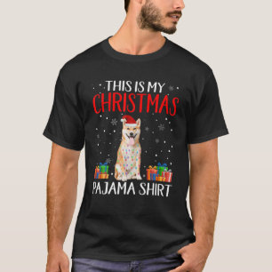 This Is My Shiba Inu Dog Christmas Pajama Santa Li T-Shirt