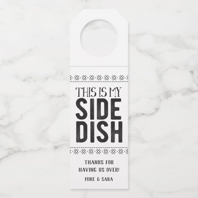 This Is My Side Dish Bottle Tag (Front)