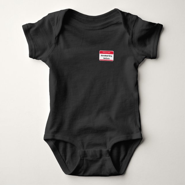 This Is My Skateboarding Uniform Baby Bodysuit (Front)