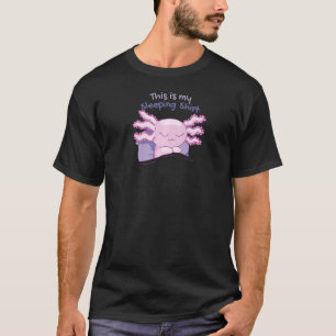 This Is My Sleeping Cute Relaxolotl Axolotl Questi T-Shirt