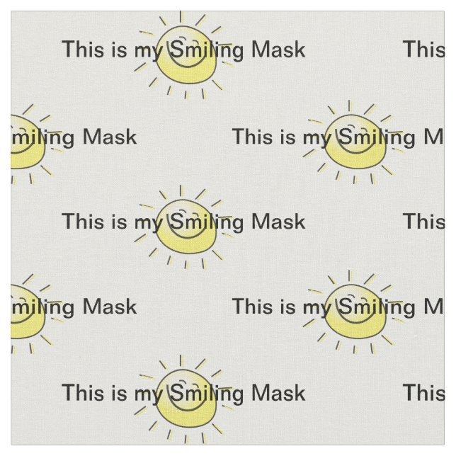 This is my Smiling Mask Fabric (Close Up)