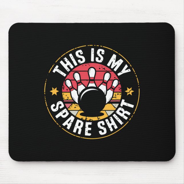 This Is My Spare Bowling - Funny Bowler Team For M Mouse Pad (Front)
