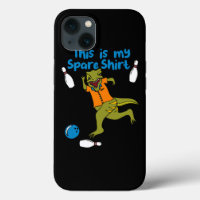 This is My Spare Shirt Funny Bowling Dinosaur Bowl