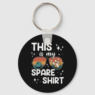 This Is My Spare Shirt Retro Vintage Bowling Men W Key Ring