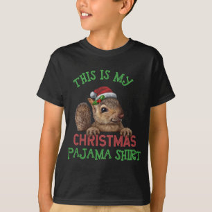 This Is My Squirrel Christmas Pajama Matching Fami T-Shirt