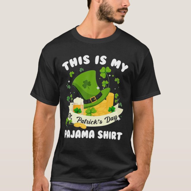 This Is My St. Patrick's Day Pajama Funny T-Shirt (Front)