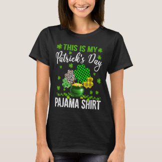 This Is My St Patrick's Day Pajama Leopard Plaid S T-Shirt