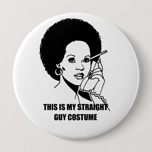 This is my straight guy costume 10 cm round badge (Front)