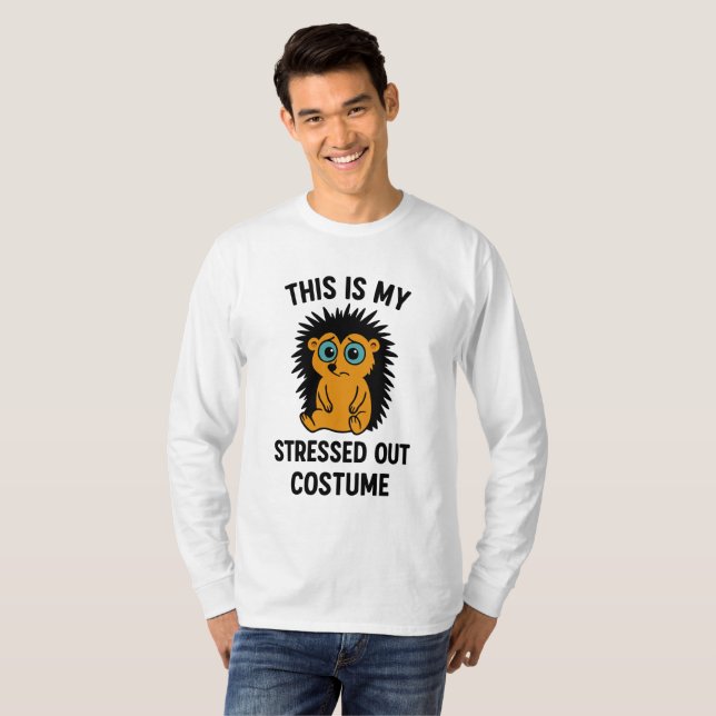 This Is My Stressed Out Costume – Cute Hedgehog T-Shirt (Front Full)