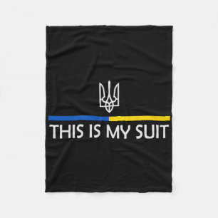 This Is My Suit Support Zelensky Ukrainian Support Fleece Blanket