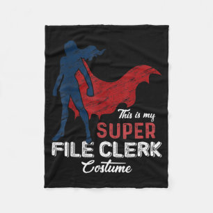 This Is My Super File Clerk Costume Halloween Fleece Blanket