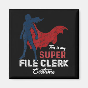 This Is My Super File Clerk Costume Halloween Magnet