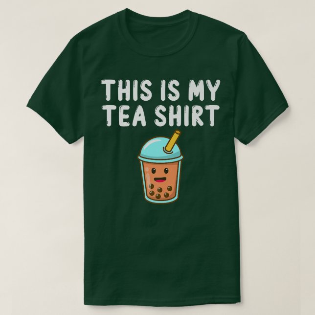 This Is My Tea Shirt Funny Teashirt Pun Bubble Tea (Design Front)