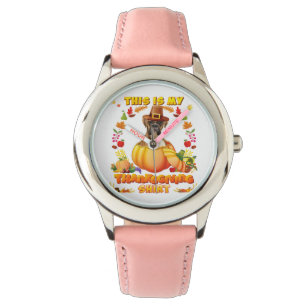 This Is My Thanksgiving Boxer Dog Pumpkin Pet Love Watch