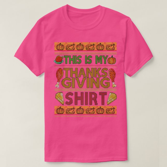 This Is My Thanksgiving  Ugly Sweater Design Mens  (Design Front)