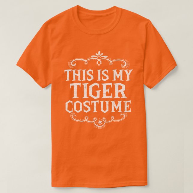 This Is My Tiger Costume Funny Lazy Halloween T-Shirt (Design Front)