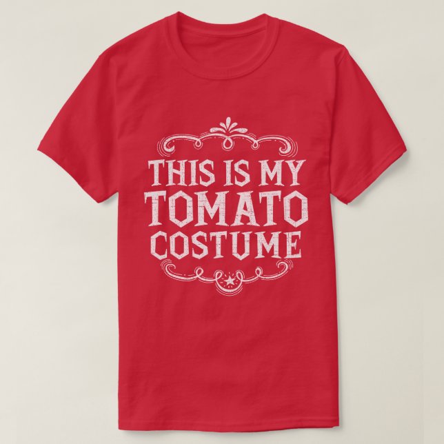 This Is My Tomato Costume Funny Lazy Halloween T-Shirt (Design Front)