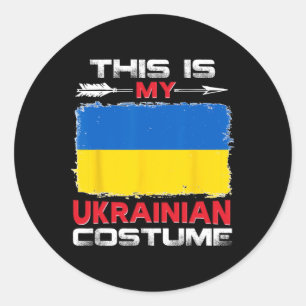 This Is My Ukrainian Costume Ukraine Classic Round Sticker