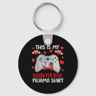 This Is My Valentine Pajama Gamer Video Games Vale Key Ring