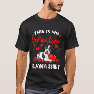 This Is My Valentine Pajama Jack Russell Dog   Men T-Shirt