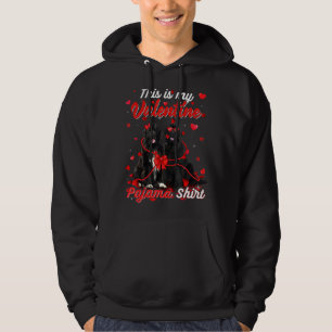 This Is My Valentine Pajama Shirt Newfoundland Dog