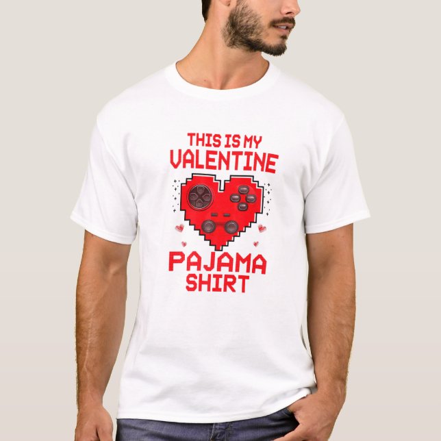 This Is My Valentine Pajama Valentines Day Men Kid T-Shirt (Front)