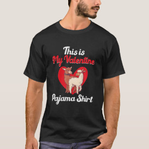 This Is My Valentines Pajama My Llama Is My Valent T-Shirt