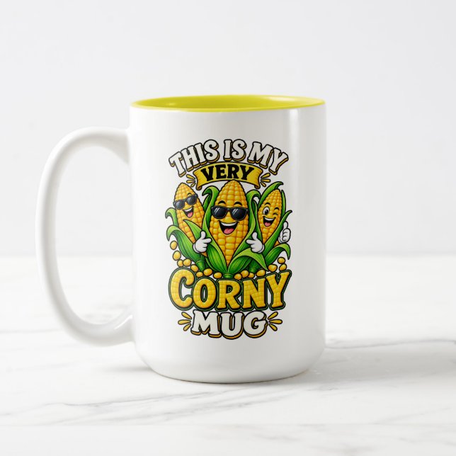 This Is My Very Corny Mug Funny Corn Mug Pun (Left)
