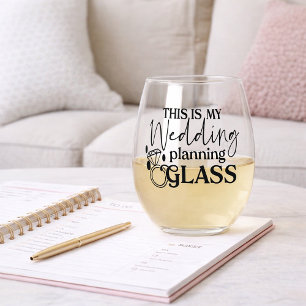 This Is My Wedding Planning Glass