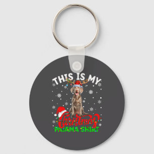 This Is My Weimaraner Dog Ugly Christmas Pajama Sw Key Ring
