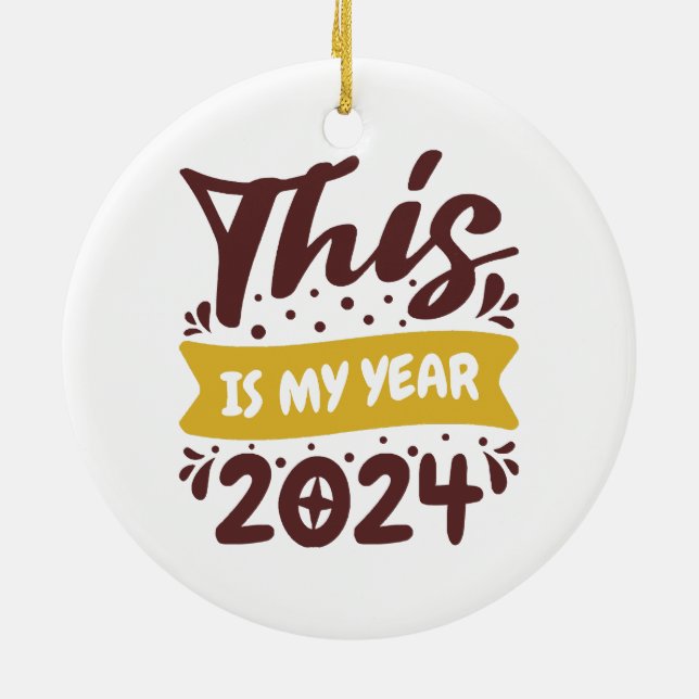 This is my year 2024 ceramic tree decoration (Back)