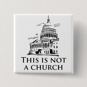 this is not a church 15 cm square badge