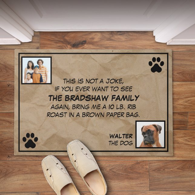 This is Not a Joke Photo Dog Doormat (Creator Uploaded)