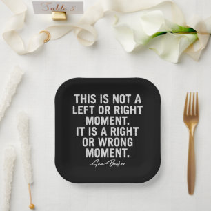 This Is Not A Left Or Right Moment Cory Booker Paper Plate