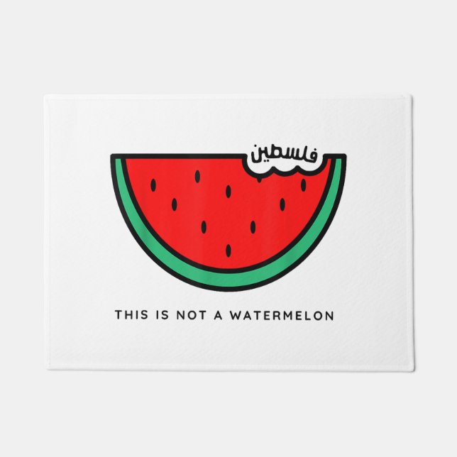'This Is Not a Watermelon' Palestine Collection Doormat (Front)