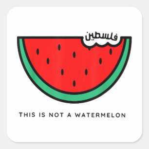 'This Is Not a Watermelon' Palestine Collection Square Sticker
