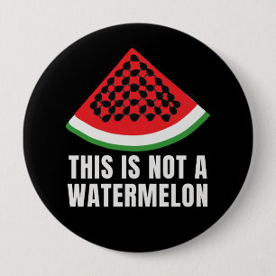 This is Not a Watermelon - Palestinian keffiyeh 10 Cm Round Badge