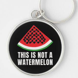 This is Not a Watermelon - Palestinian keffiyeh Key Ring