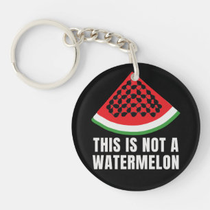 This is Not a Watermelon - Palestinian keffiyeh Key Ring