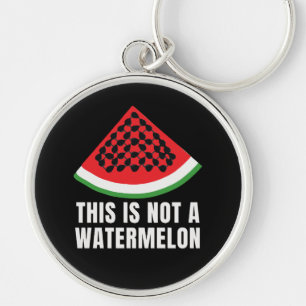 This is Not a Watermelon - Palestinian keffiyeh Key Ring