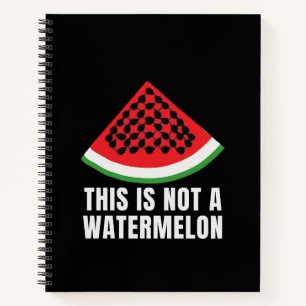 This is Not a Watermelon - Palestinian keffiyeh  Notebook