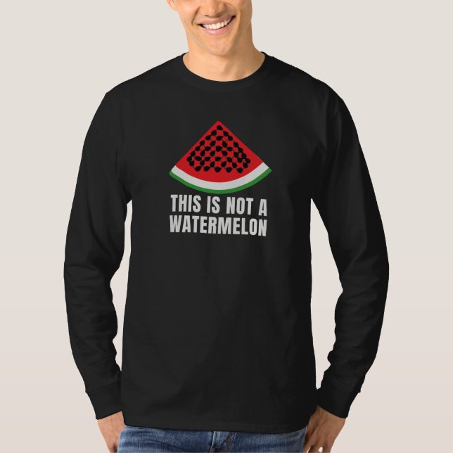 This is Not a Watermelon - Palestinian keffiyeh T-Shirt (Front)