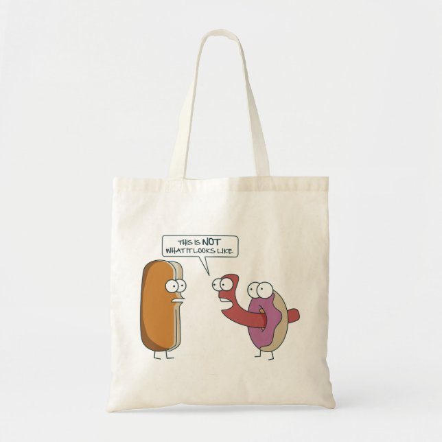 This is not what it looks like tote bag (Front)